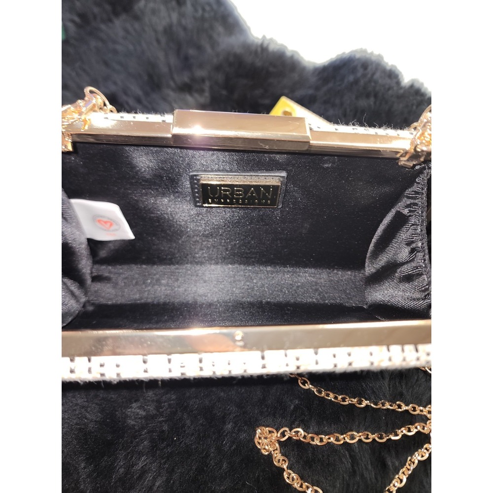 Urban‎ Expressions Azores Evening Bag Clutch Natural Tweed Beige White Black - Picture 5 of 5